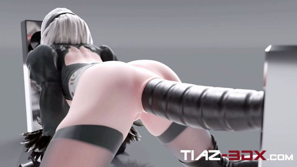 2b back and front machine dildo 2