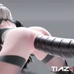 2b back and front machine dildo 2