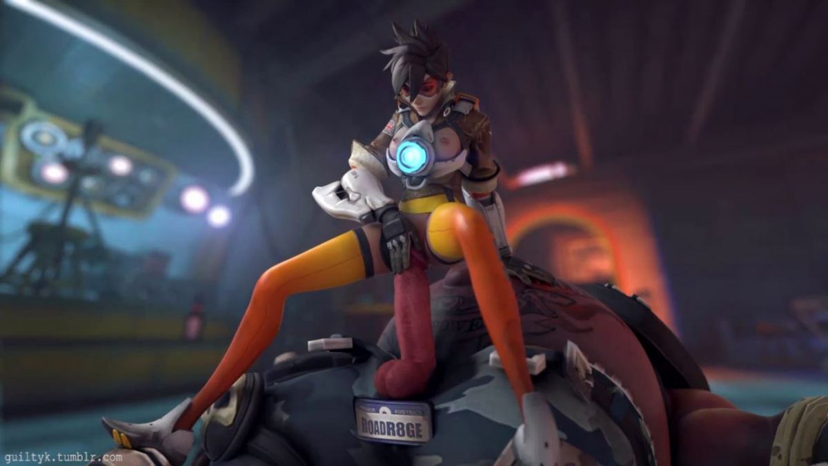 Tracer In Pain From Huge Roadhog Dick