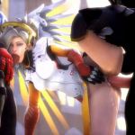 Mercy Creampie by Reaper While Busy Blowing Soldier 76