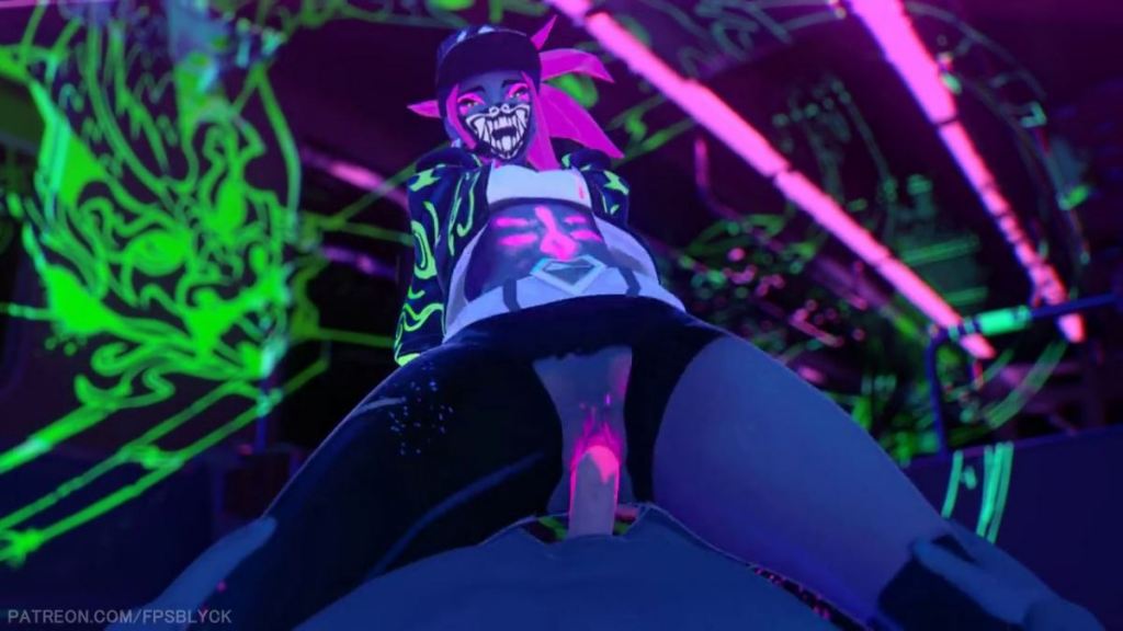 Akali K/DA Fucked in Train