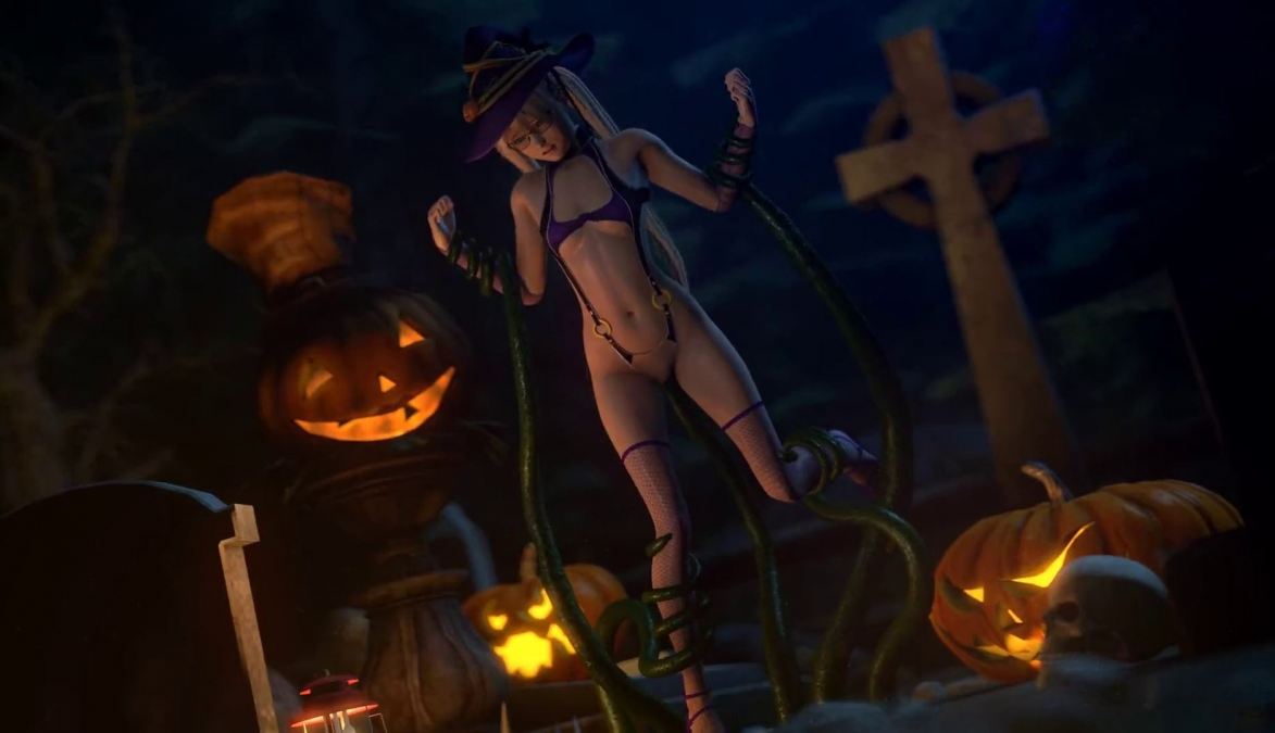 Halloween Tentacle Porn - Marie Rose Fucked by Tentacles - Dead Or Alive - SFM Compile