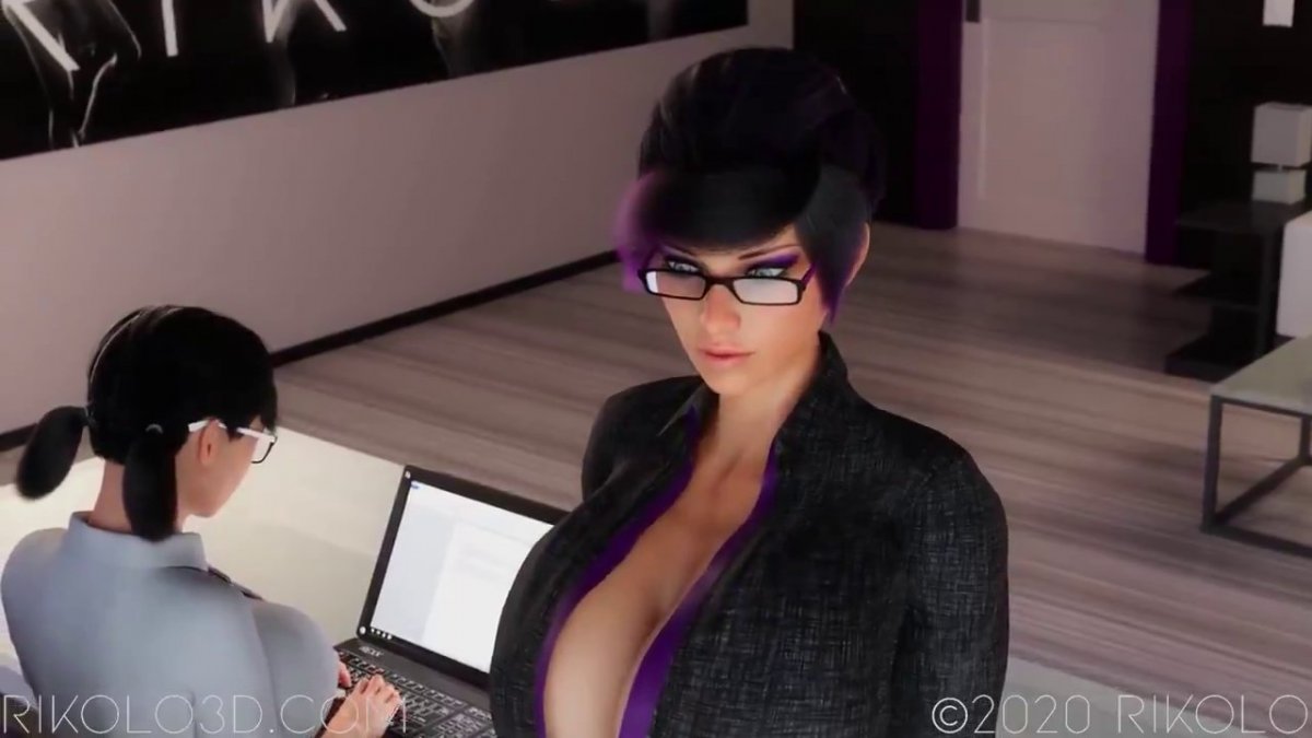 Lady Boss Teasing Futa Secretary - Original Art - SFM Compile
