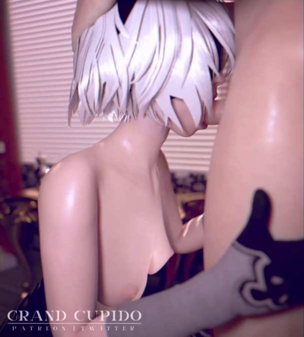 2B gets face fucked