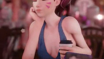 Dva Using Vibrator in Cafe