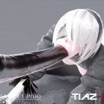 2B and her dildos collection