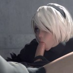 2B giving her best blowjob to 9S