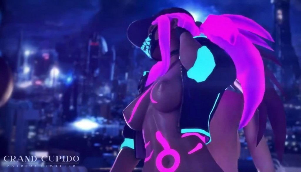 Dark and Light skin Akali's Threesome