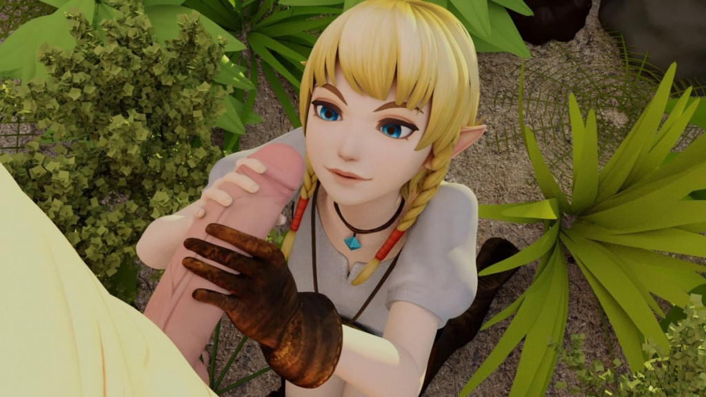 Link Handjob with both hands