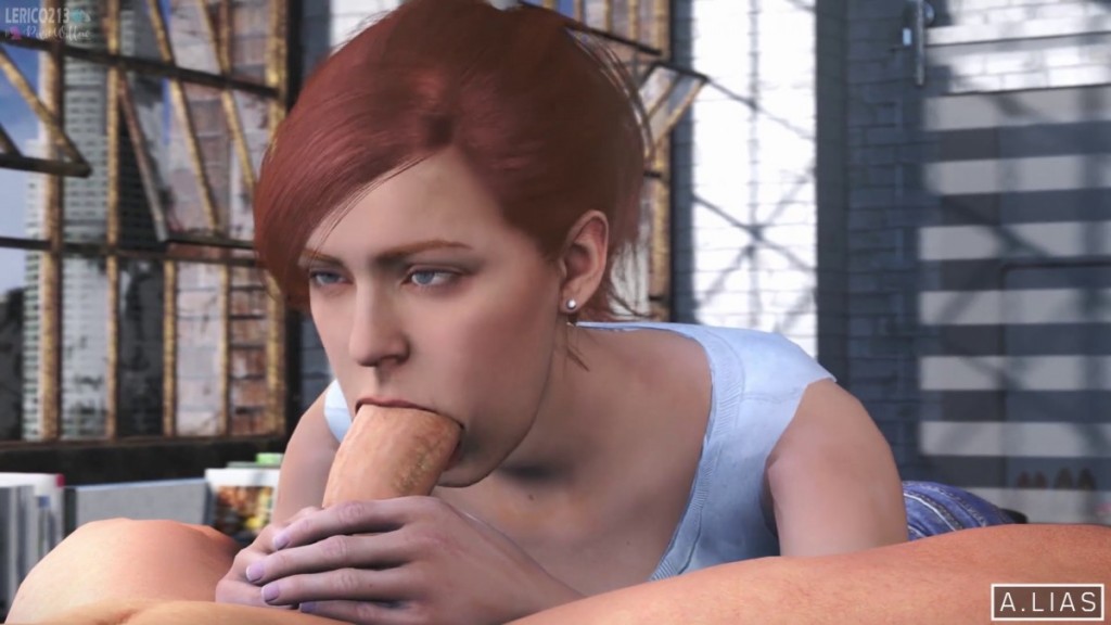 Mary Jane Blowing Peter Parker
