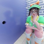 Mei gets a surprise in the toilet