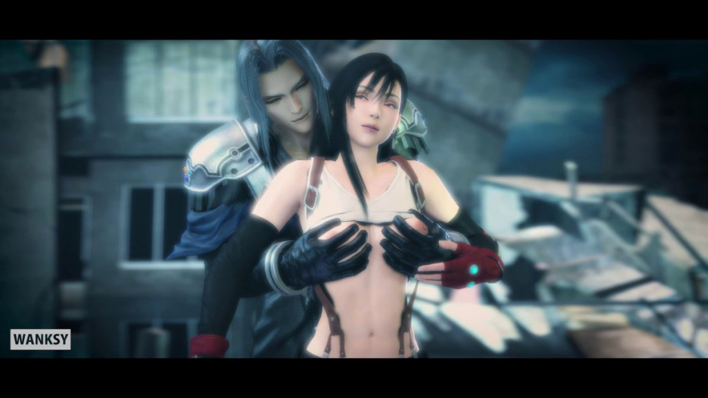 Sephiroth grabs Tifa Titties