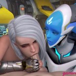 Ashe and Echo sharing a cock