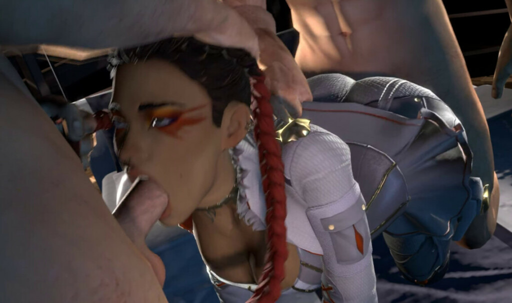 Loba gets spit roasted