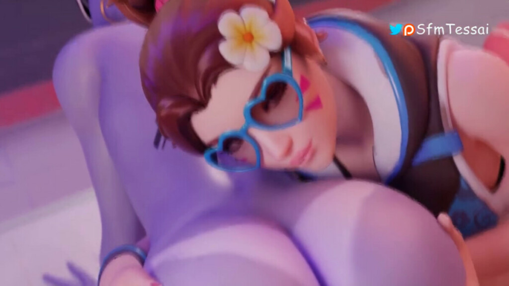 D.va guiding Widowmaker ass
