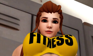 Brigitte Dangling Her Futa Cock