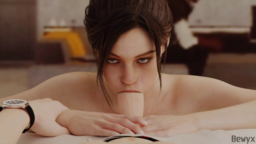 Claire Redfield Blowjob Facial