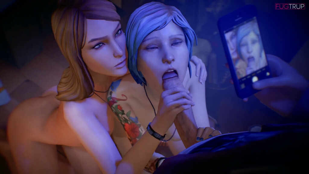Rachel and Chloe sharing a cock