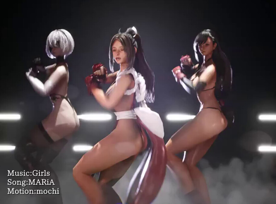 2B and Mai Shiranui dancing (Tifa Joined)