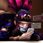 Akali busy texting