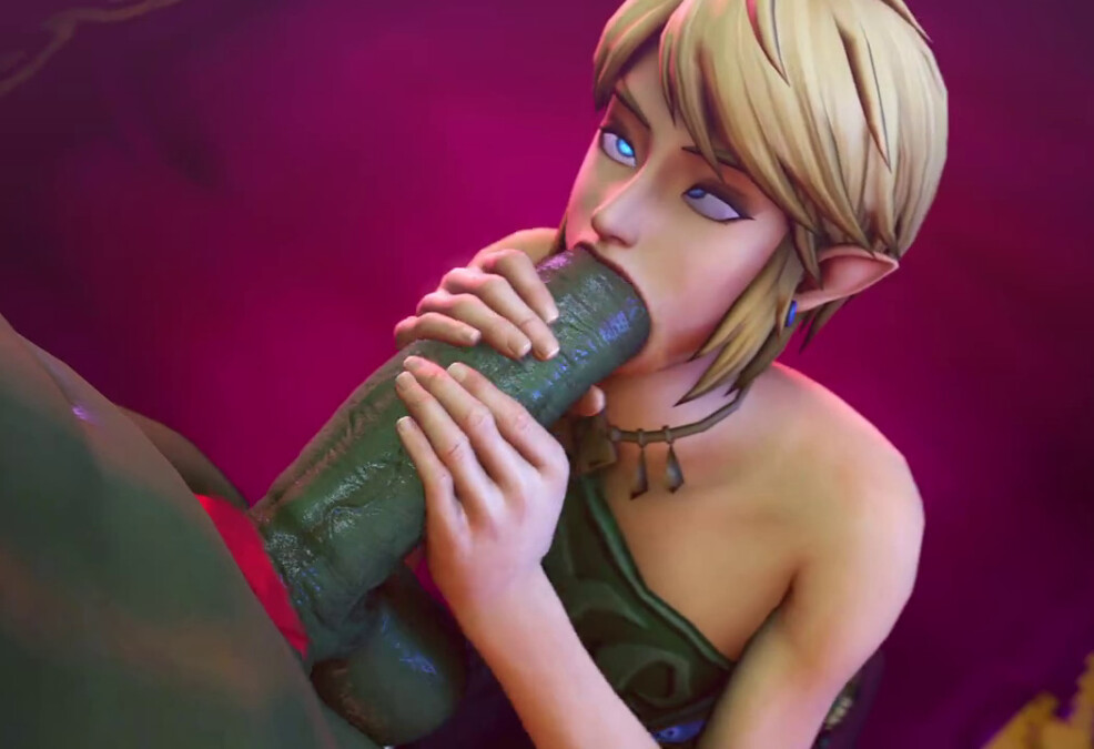 Link sucking Ganon