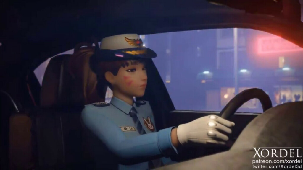 Officer D.va got horny on duty