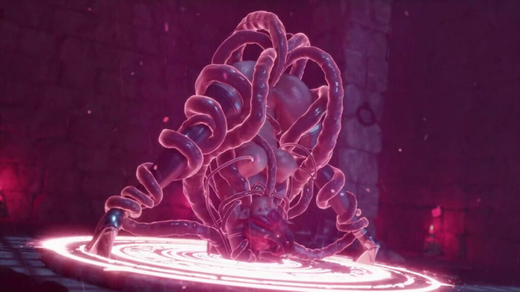 Daemon girl gets fucked by tentacles