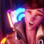 Tracer double penetrated with dildos