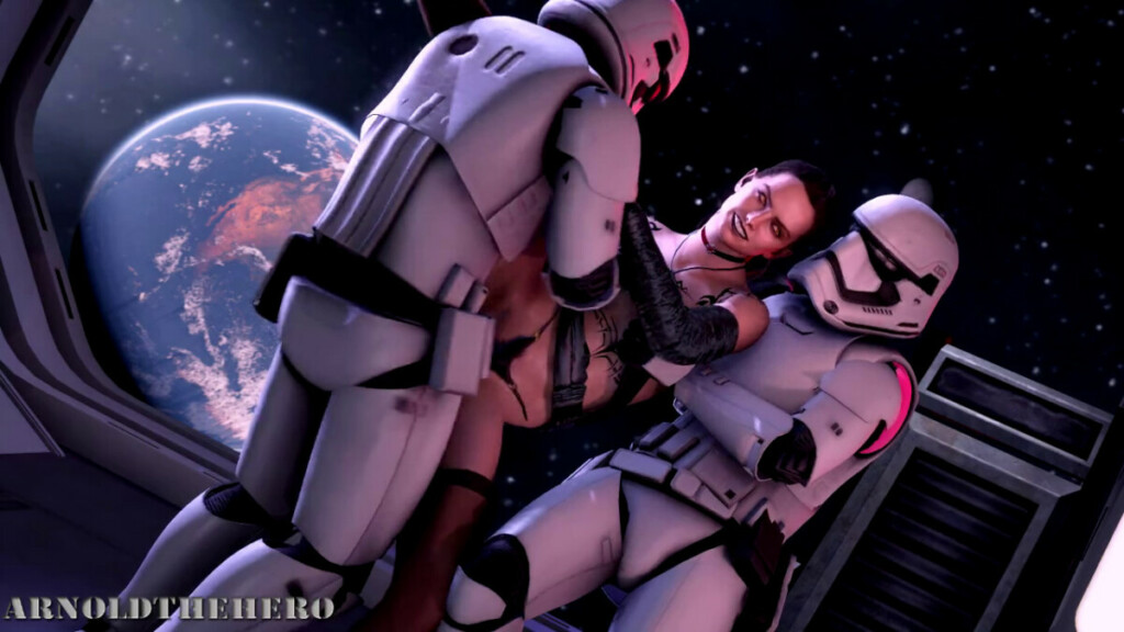 Dark Rey fucked by Stormtroopers