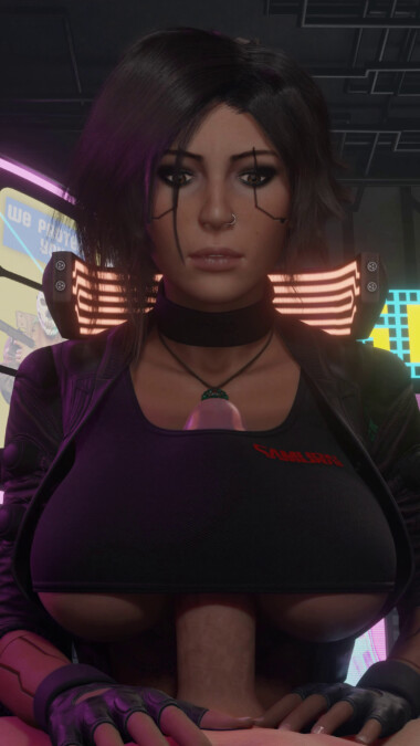 Cyberpunk Lara Croft Titjob
