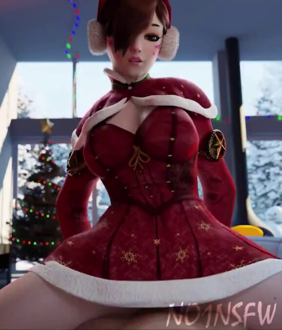 D.va riding on Christmas
