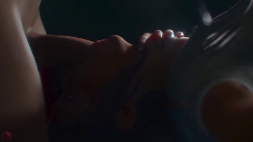 Girl get deepthroated by Futanari