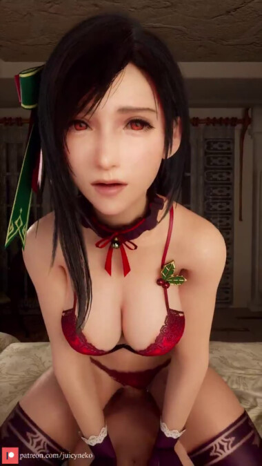 Tifa riding at Christmas night