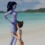 Tracer and Widowmaker at the beach
