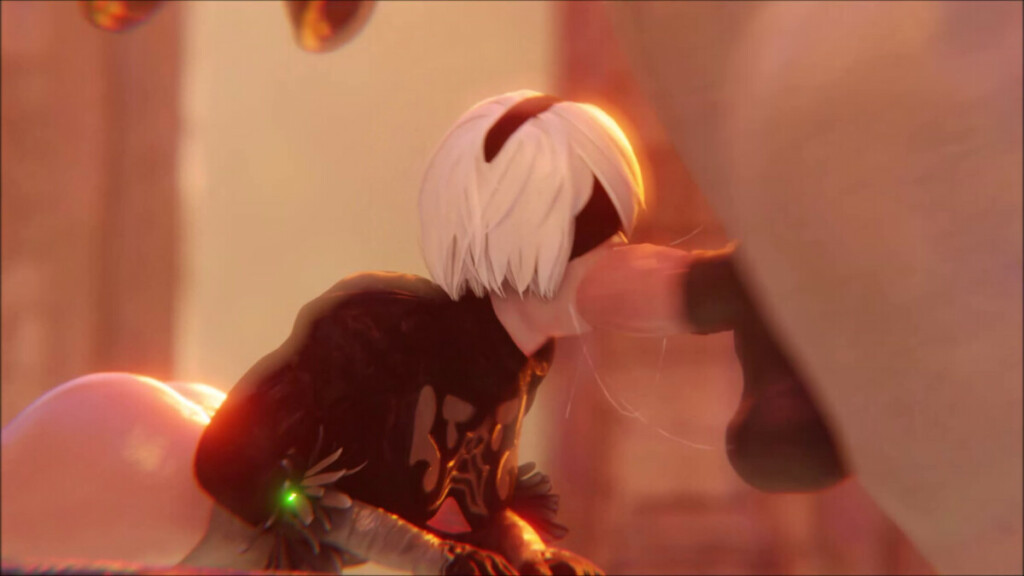 2B oral creampied by a Horse