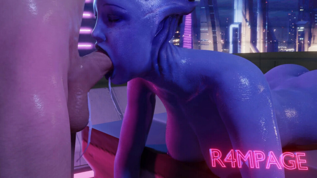 Liara Sloppy Blowjob