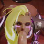 Sombra gets cum all over