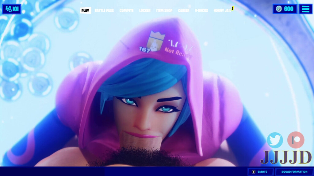 Iris giving a blowjob