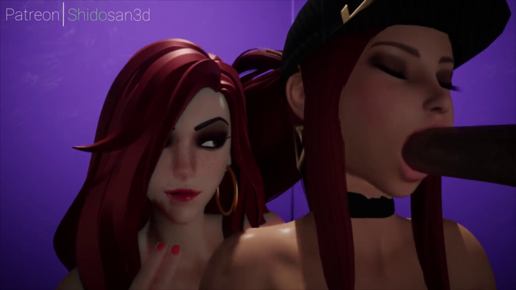 Akali sucking a gloryhole