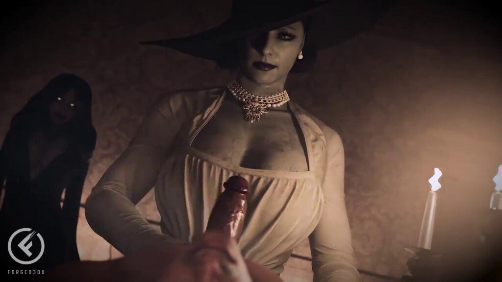 Getting handjob from Lady Dimitrescu