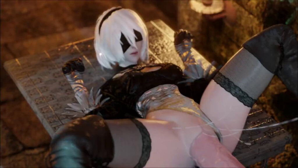 2b gets fucked hard by a Horse
