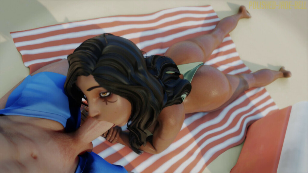 Ana's Beach Blowjob