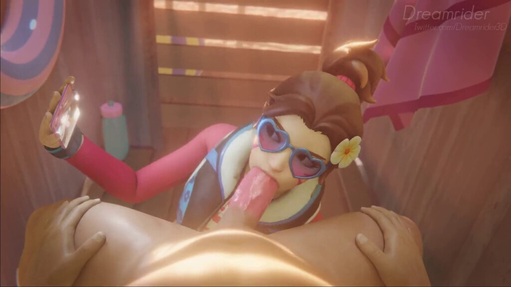 D.va sucking in the changing room