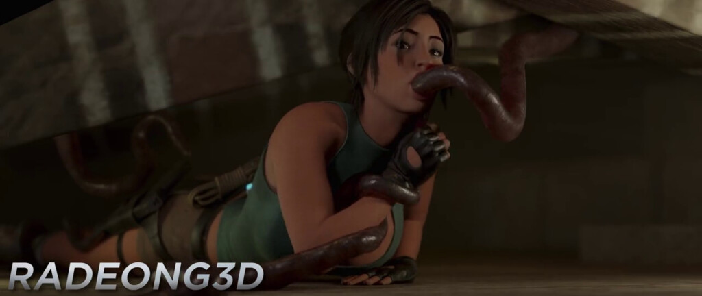 Lara Croft gets fucked by Tentacles