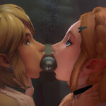 Link and Zelda sharing Ganon Cock