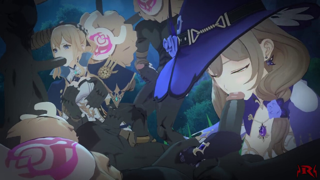 Lisa and Jean gets gangbanged by Hilichurls