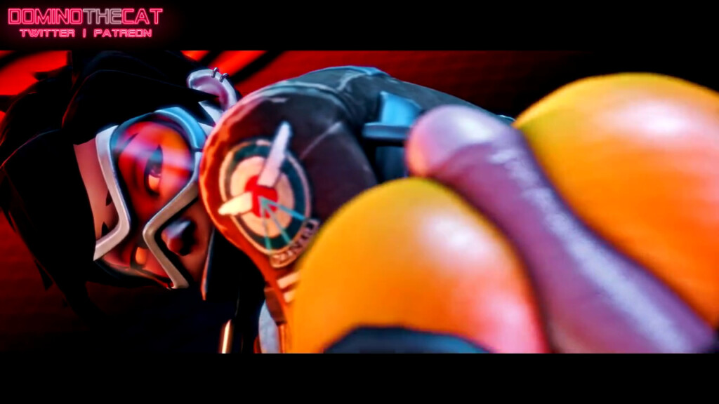 Tracer giving a buttjob