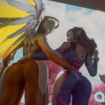 D.va & Mercy shaking their butts