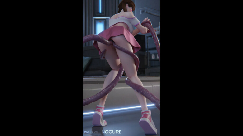 D.va gets fucked by tentacles