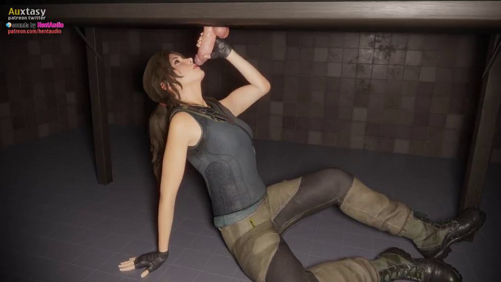 Lara milking under table